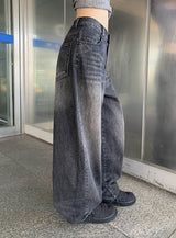 ソーンビンテージウォッシングワイドデニムパンツ