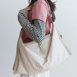 Buckle Cross Bag (Check Ivory)