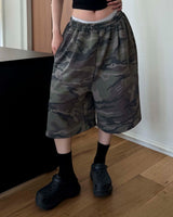 [Unisex] Camo bermuda sweat pants 