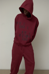 EEERRR Crack logo hoodie (Burgundy)