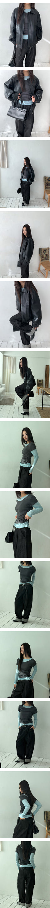 Tencel layered long sleeves(4color)
