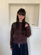クタンヌVネッククロップニットカーディガン
