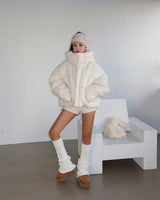 Robs High-Neck Hooded Short Padded Jacket