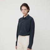 WASHED COTTON SHIRTS DEEP NAVY