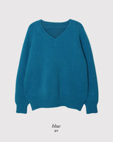#Pure Basic V-neck Loose Fit Knit (3color)