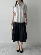 Zico Nylon Pintuck Midi Skirt