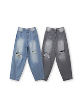 Destoryed Balloon Denim (2color)