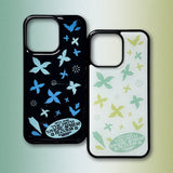 Flower Blooms Epoxy Phone Case (Green-WH)