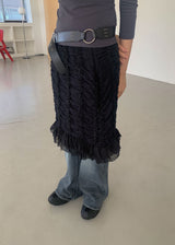 LACE PURE MIDI SKIRT (2color)