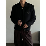 [F/W] ロウカッティングツイードクロップブルゾン(2color)