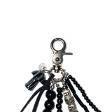mushroom gemstone keyring (black)
