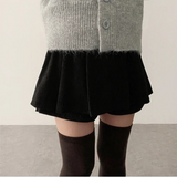 コーデュロイプリーツスカートパンツ ミニスカート