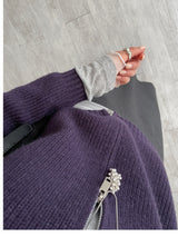 Hachi Raglan Knit Zip-Up Cardigan