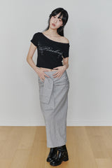 PETALINE LACE TEE black