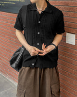 Tiban Cable Knit Short‑Sleeve Cardigan