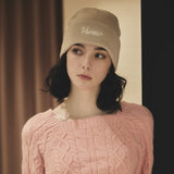 VARZAR Chain Logo Natural Beanie / Beige