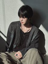 Riggle Washed V-Neck Knit Cardigan