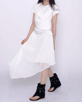 Daisy Flower Lace Delicate Short Sleeve T-shirt