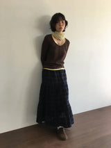 ジュープ チェック ロング スカート (2color)