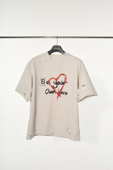 IKUTO X BLACKBLOND ダメージTシャツ  -  ホワイト
