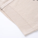 LAS Lettering Printed Hooded Zip-Up Knitwear (4 colors)