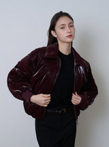 Salina leather bomber (burgundy)
