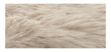 V-neck quilted ivory fur jacket