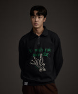 BLUEBIRD HALF ZIP-UP SWEATSHIRT NAVY