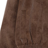 LMN Aaron Leather Oversized Fit China Jacket (2color)
