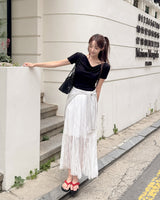 Hintz lace long skirt