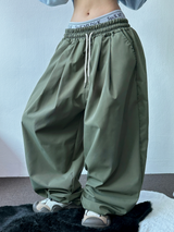 4000SOLD NYLON PINTUCK PANTS
