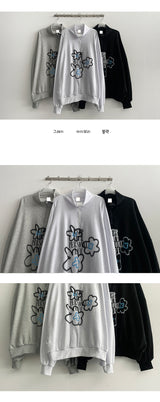 Mu Dot Half Zip-Up Anorak Sweatshirt (3 colors)