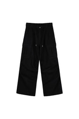 Slav pintuck cargo banding pants