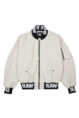 Faux Leather Military Bomber Jacket