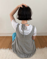 Halterneck Bubble Tee (2colors)