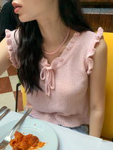 [MADE] CHEHV FRILL KNIT SLEEVELESS