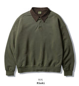 26SS★ Lazy Field Pigment Collar Sweatshirt
