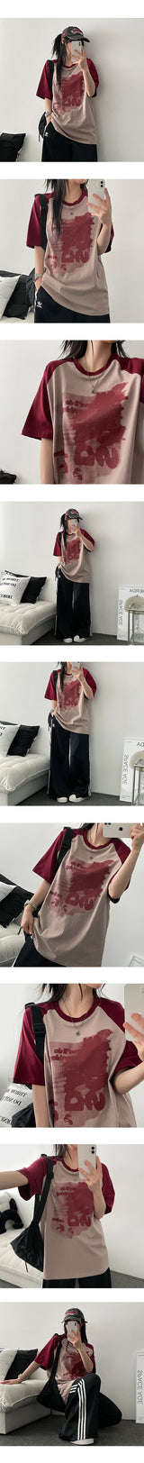 Rinel ラグアンド半袖Tシャツ