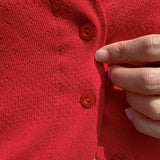 [MADE] Netty V-Neck Slim Fit Punching Summer Knit Cardigan (2 Colors)