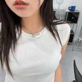 Mild Cotten Ball Chain Necklace
