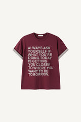 Graphic color matching roll-up T-shirt