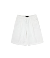 [U-BASIC] Lin Pintuck Cotton Bermuda Pants
