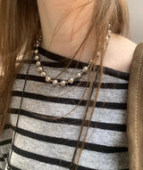 シルバー ボール バー ネックレス(6mm)