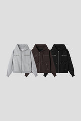 Heaton hevy rivet hood zipup