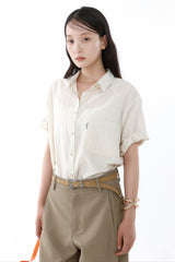 SUMMER ROLL-UP SHIRT_SAND BEIGE