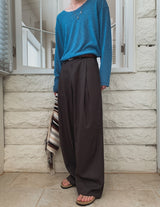 Loader Pintuck Stripe Wide Slacks