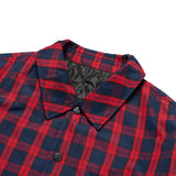 24FW ベーシックロゴチェックキルティングコーチジャケット レッド