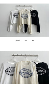 Summer Lettering Cropped Knitwear