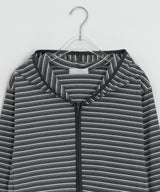 Leshu Stripe Fleece Zip-Up Jumper