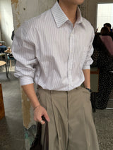 リーストライプシャツ